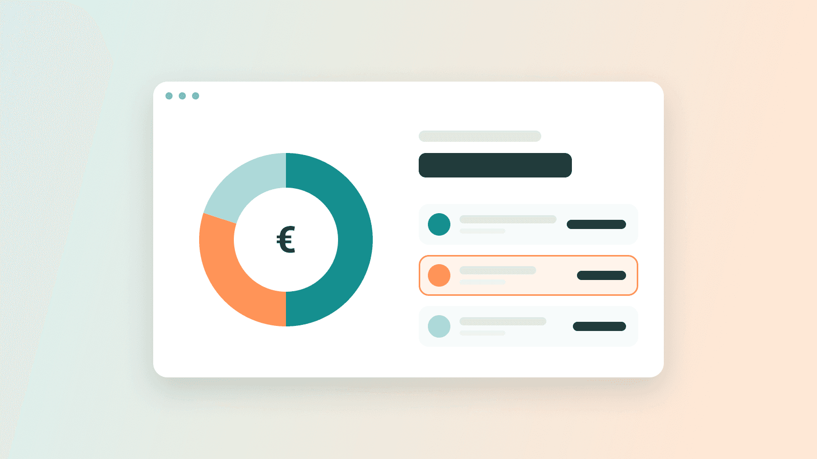 Your balance broken down by bank account