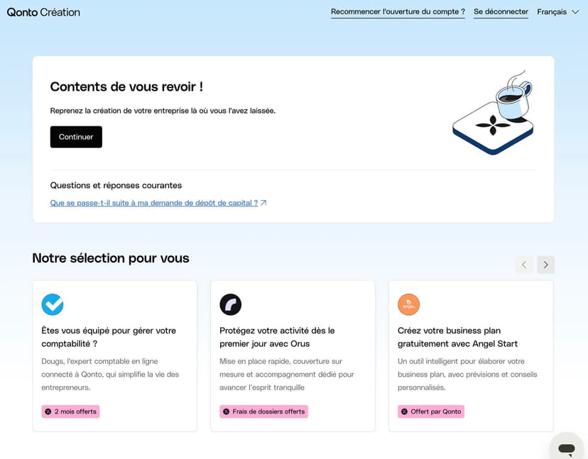 Qonto choisit AngelStart pour simplifier le business plan des créateurs d’entreprise.