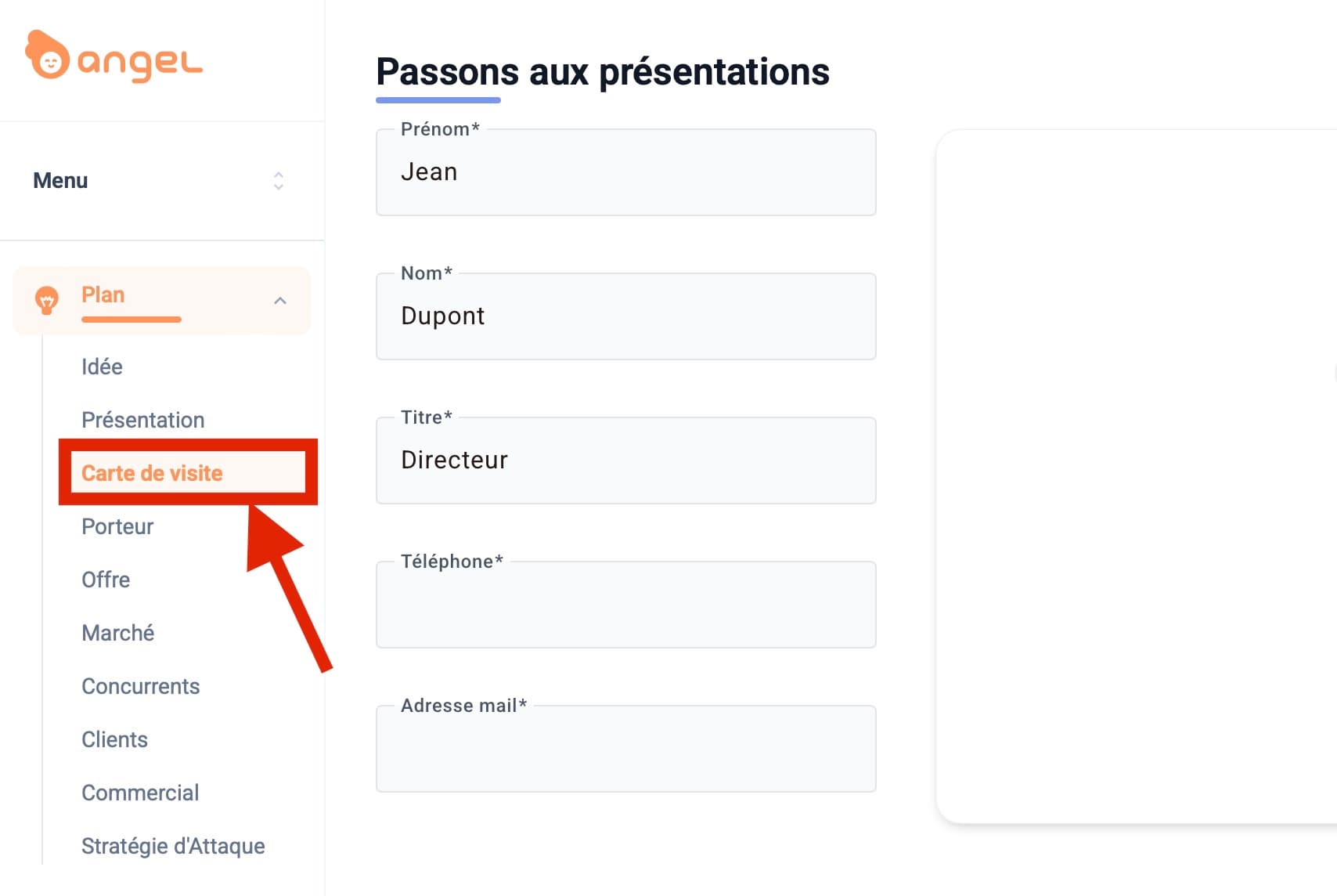 Étape 3 : Formaliser le contact
