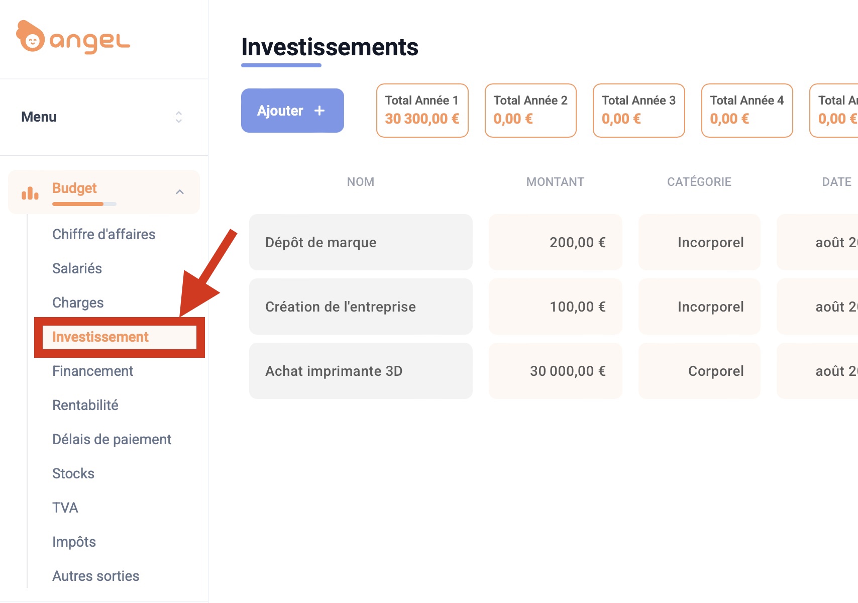 Étape 14 : Déclarer vos Investissements