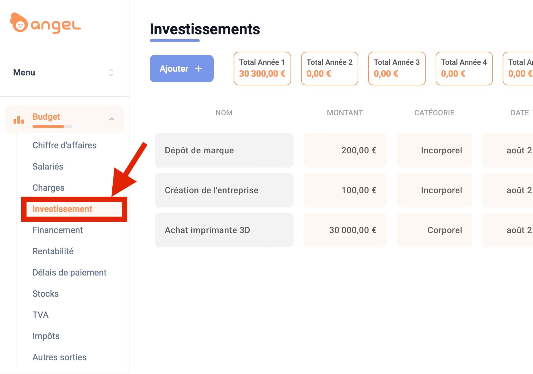 Étape 14 : Déclarer vos Investissements
