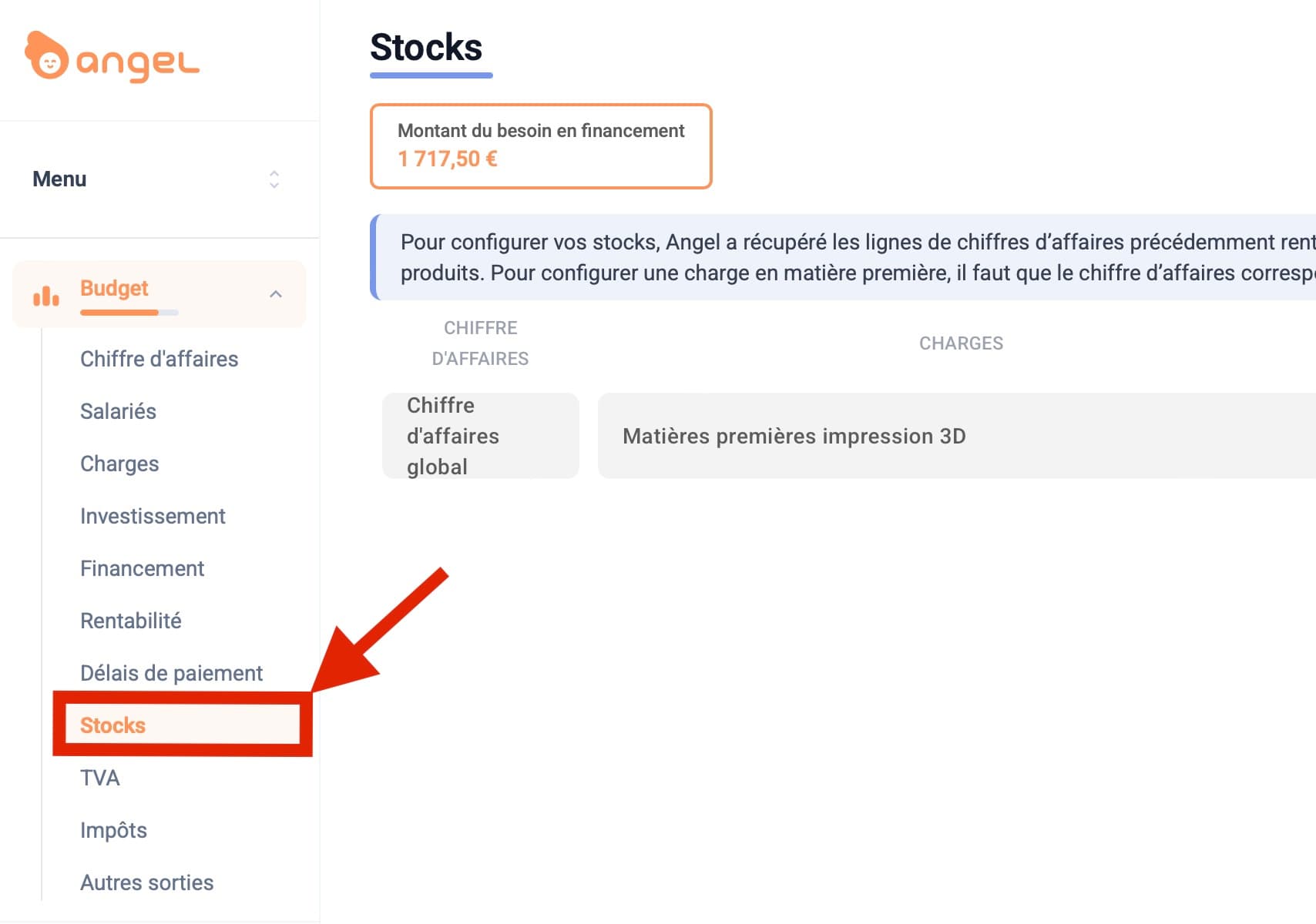 Étape 18 : Configurer vos Stocks