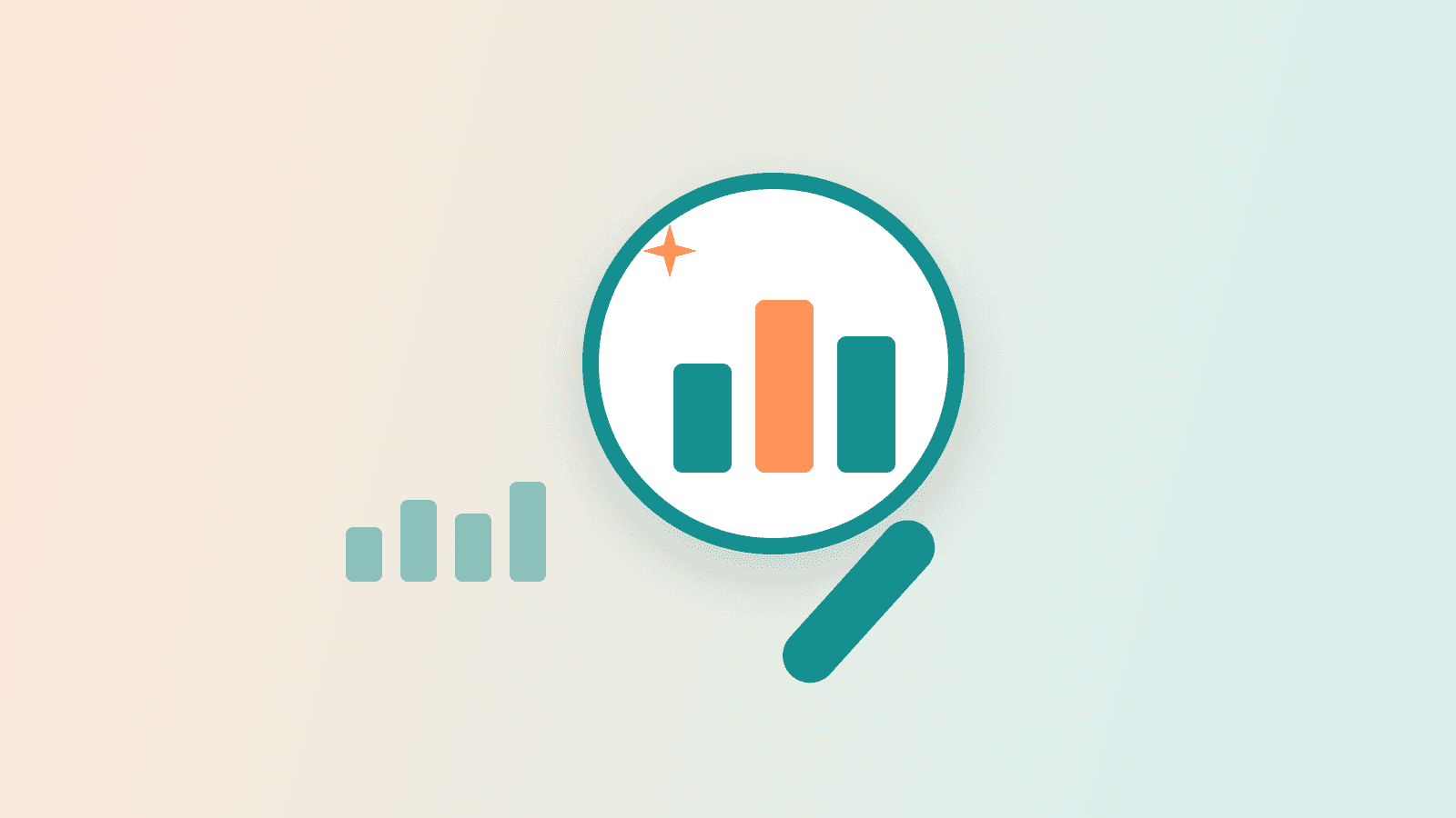 Illustration : loupe qui analyse un graphique