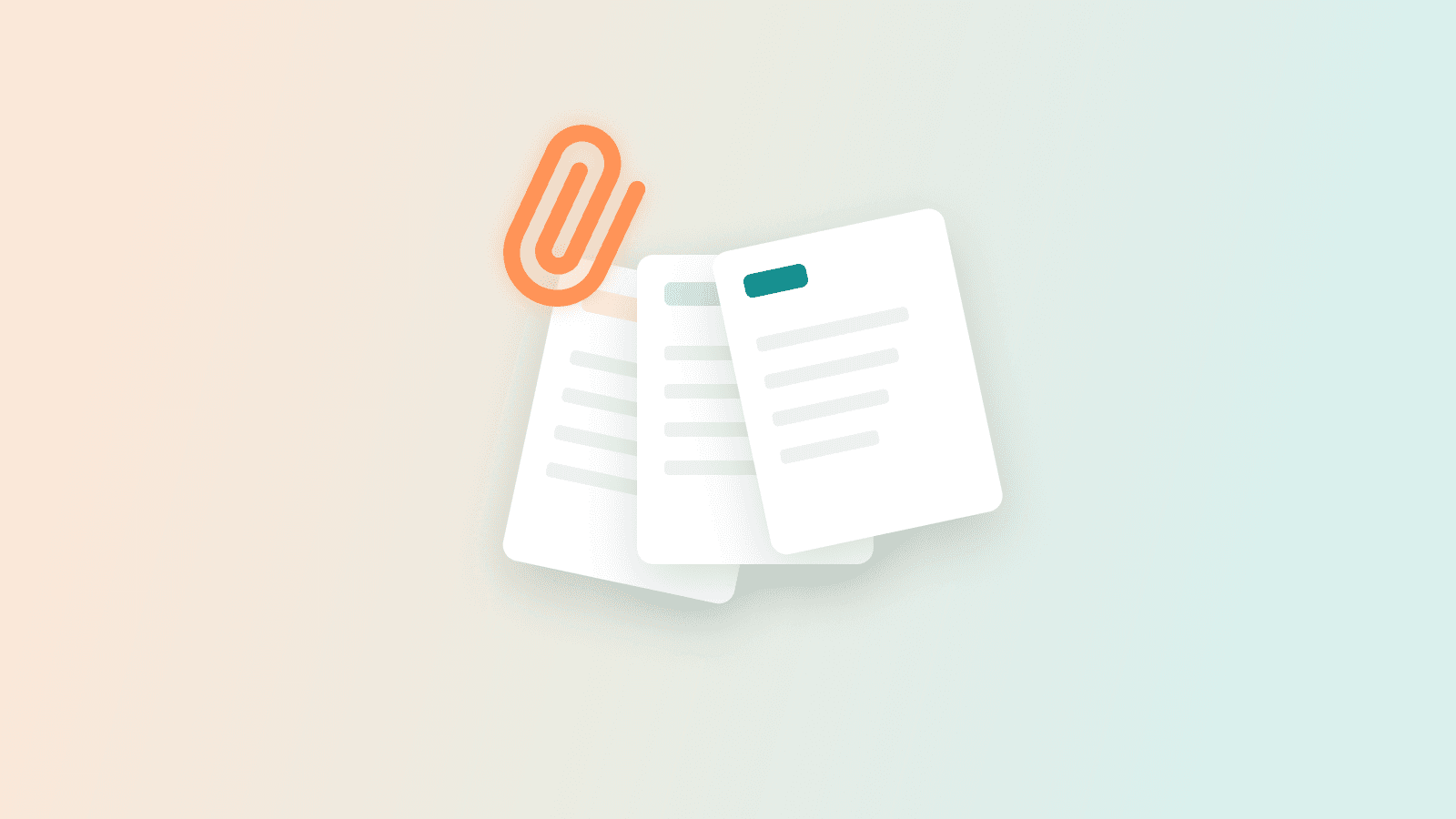 Illustration : documents attachés avec un trombone