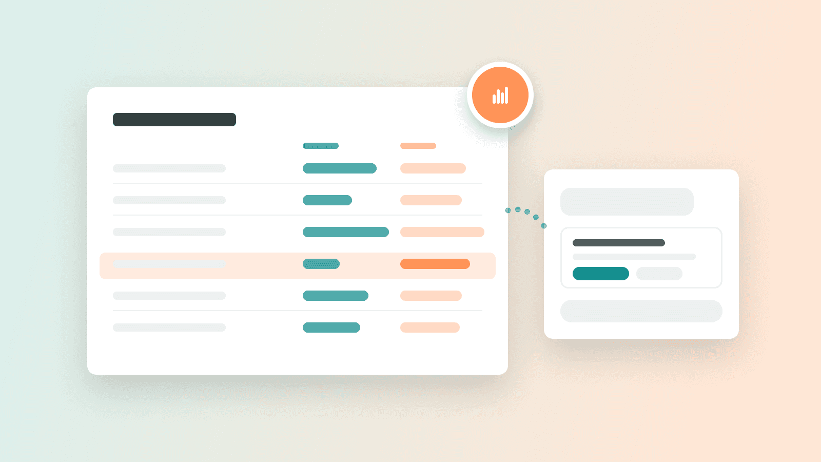 Illustration : un tableau réel et prévu, avec une proposition d'ajustement